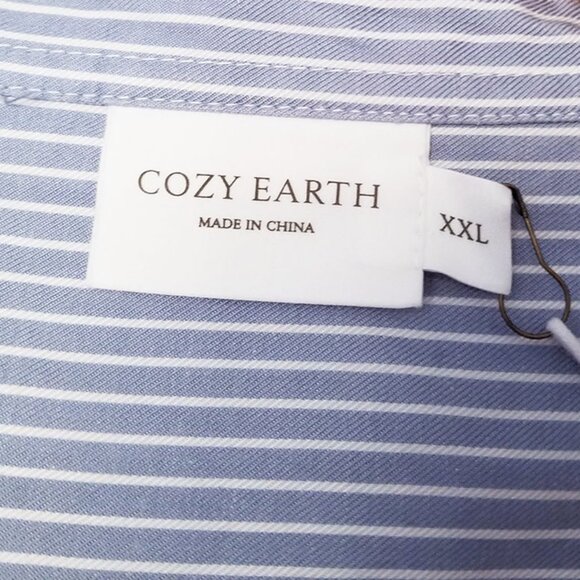 Cozy Earth Men's XXL Coastal Comfort Short Sleeve Button Down Shirt Linen $150 - Picture 10 of 15